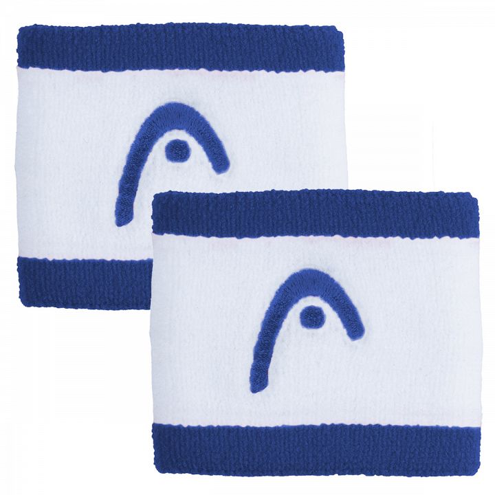 Head Striped Wristband 2.5" Royal / White